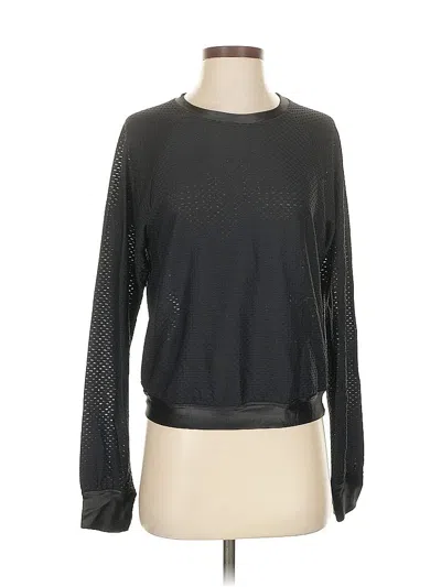 Pre-owned Koral Long Sleeve Top Black Crew Neck Tops