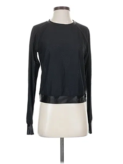 Pre-owned Koral Long Sleeve Top Black Crew Neck Tops