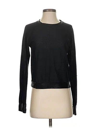 Pre-owned Koral Long Sleeve Top Black Crew Neck Tops