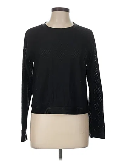 Pre-owned Koral Long Sleeve Top Black Crew Neck Tops