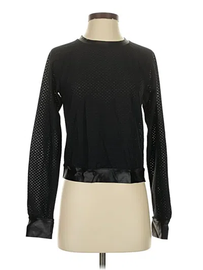 Pre-owned Koral Long Sleeve Top Black Mock Neckline Tops