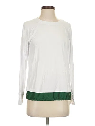 Pre-owned Koral Long Sleeve Top White Crew Neck Tops