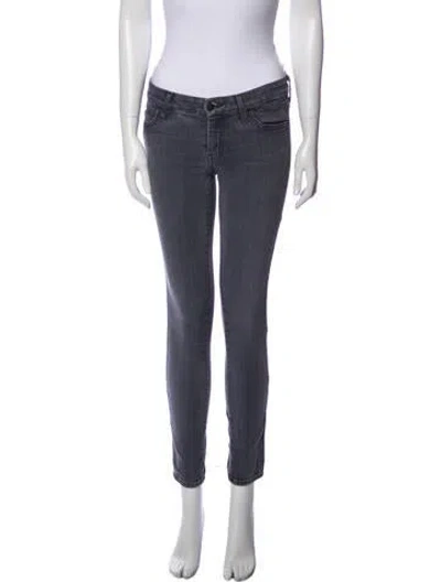Pre-owned Koral Low-rise Skinny Leg Jeans In Gray