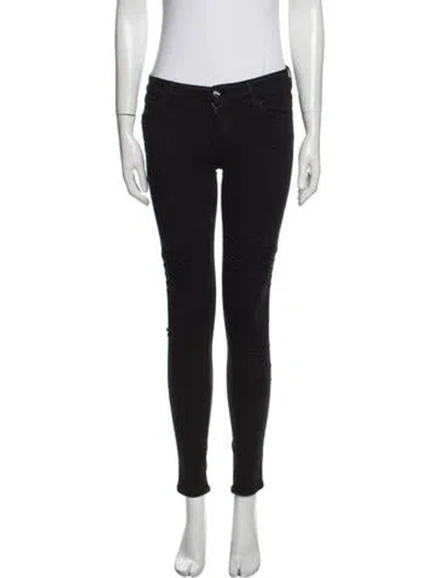 Pre-owned Koral Mid-rise Skinny Leg Jeans In Black