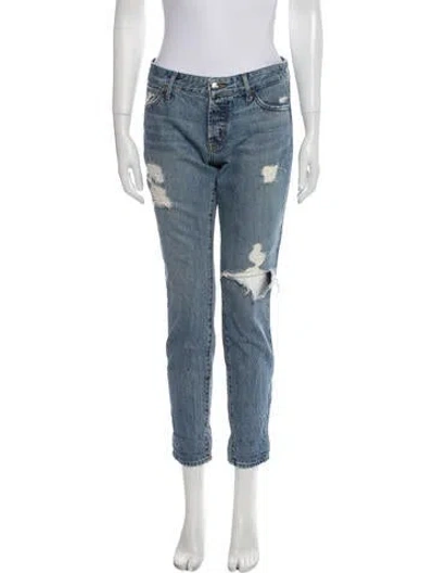 Pre-owned Koral Mid-rise Skinny Leg Jeans In Blue