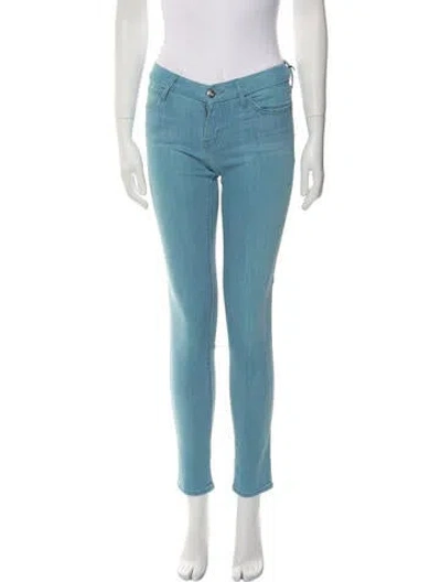 Pre-owned Koral Mid-rise Skinny Leg Jeans In Blue