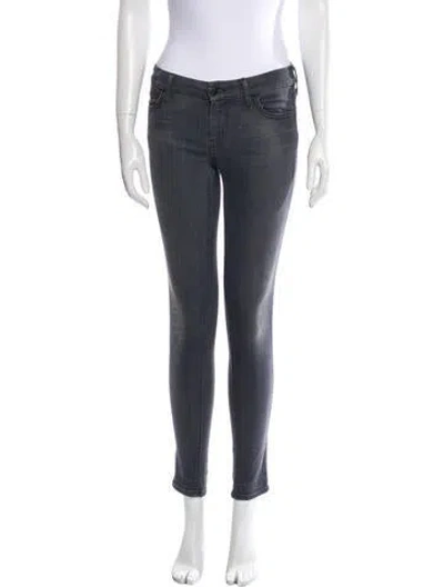 Pre-owned Koral Mid-rise Skinny Leg Jeans In Gray