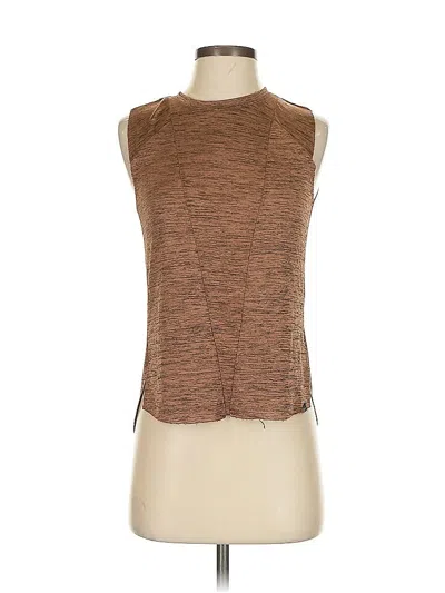Pre-owned Koral Sleeveless Top Brown Halter Neckline Tops