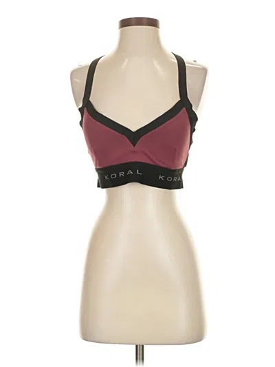 Pre-owned Koral Sports Bra In Burgundy