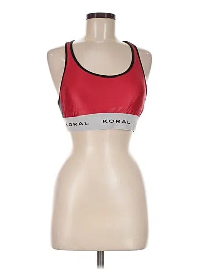 Pre-owned Koral Sports Bra In Red