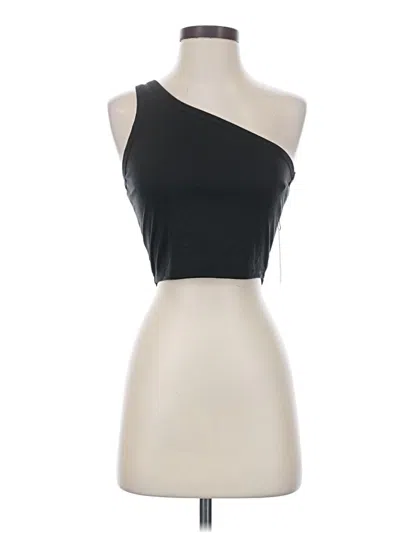 Pre-owned Koral Tank Top Black One Shoulder Neckline Tops