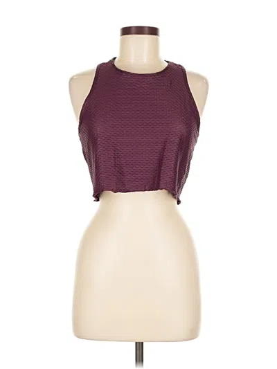 Pre-owned Koral Tank Top Burgundy Halter Neckline Tops