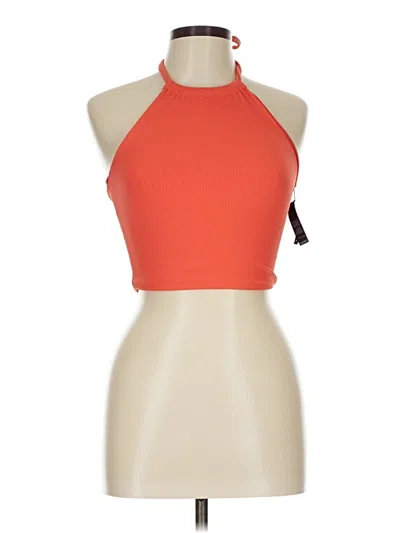 Pre-owned Koral Tank Top Orange Halter Neckline Tops