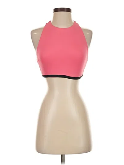 Pre-owned Koral Tank Top Pink Halter Neckline Tops