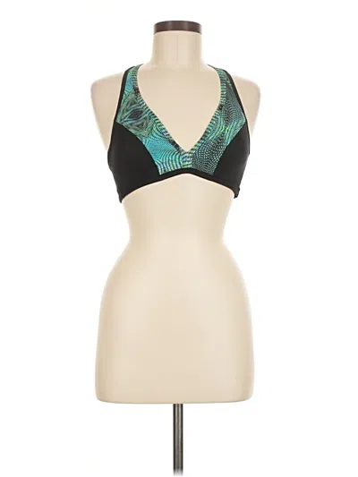 Pre-owned Koral Tank Top Teal Halter Neckline Tops In Blue