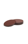 Korchmar Blake Leather Coaster Set In Brown