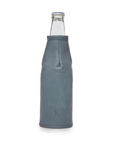Korchmar Dale Leather Beverage Coozie In Blue