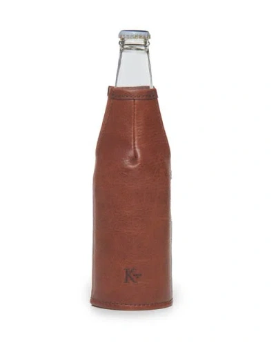 Korchmar Dale Leather Beverage Coozie In Brown