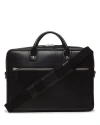 Korchmar Dylan Slim Leather Briefcase In Black