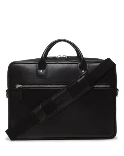Korchmar Dylan Slim Leather Briefcase In Black