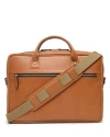 Korchmar Dylan Slim Leather Briefcase In Brown