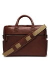 Korchmar Dylan Slim Leather Briefcase In Brown