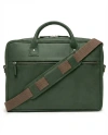Korchmar Dylan Slim Leather Briefcase In Green