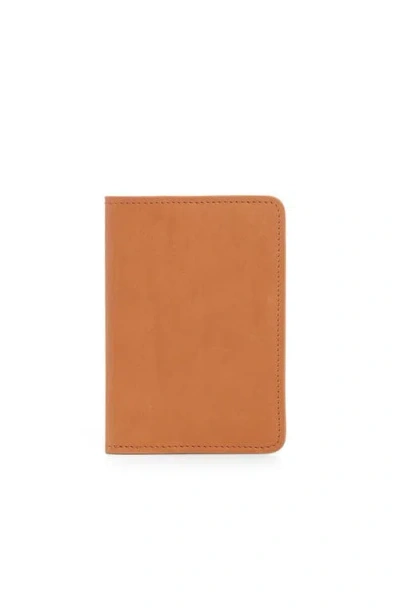 Korchmar Earhart Leather Passport Case In Brown