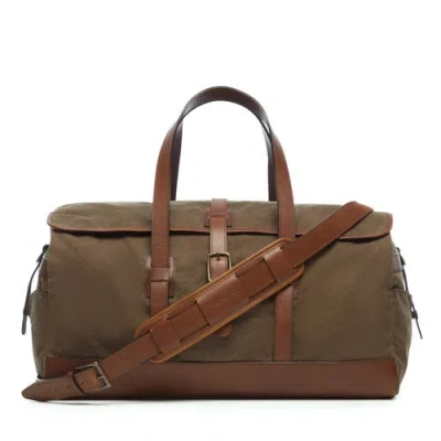 Korchmar Flynn 20" Waxed Canvas Weekender In Brown