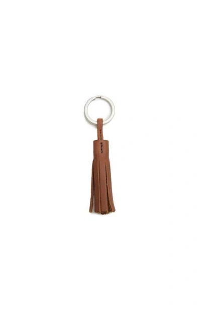 Korchmar Fuller Leather Tassel Key Chain In Espresso