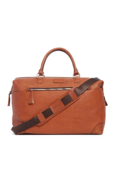 Korchmar Fulton Leather Framed Duffel In Brown