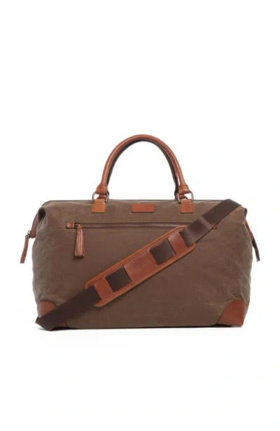 Korchmar Fulton Waxed Canvas Framed Duffel In Brown
