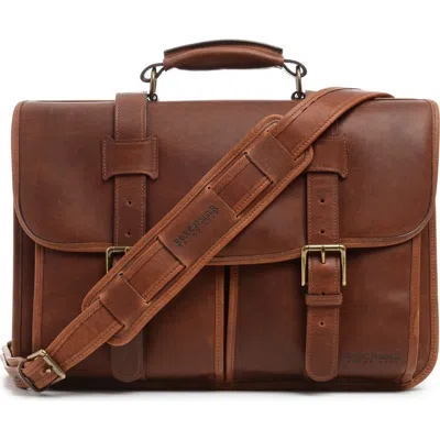 Korchmar Garfield Leather Briefcase In Brown