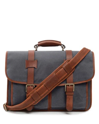 Korchmar Garfield Waxed Canvas Briefcase In Gray