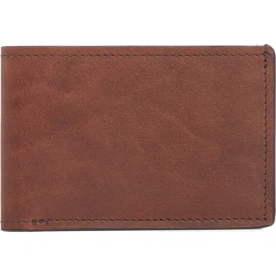 Korchmar George Slim Leather Billfold In Orange