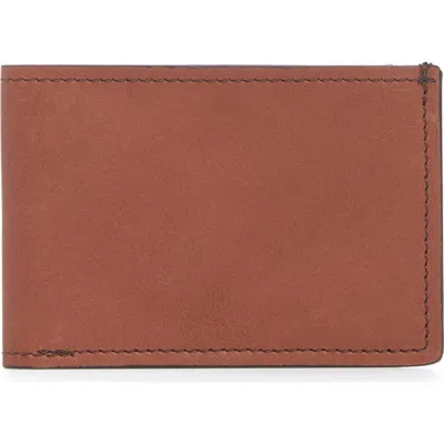 Korchmar George Slim Leather Billfold In Orange