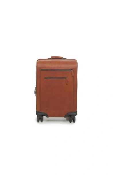 Korchmar Hudson 22" Leather Wheeled Carry-on In Brown