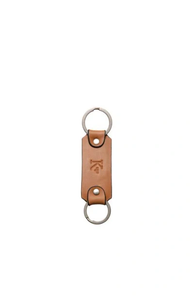 Korchmar Irwin Leather Double Loop Key Chain In Tan