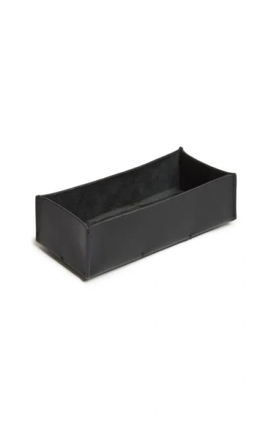 Korchmar Litton Leather Desk Tray In Black