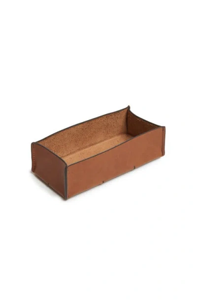 Korchmar Litton Leather Desk Tray In Brown