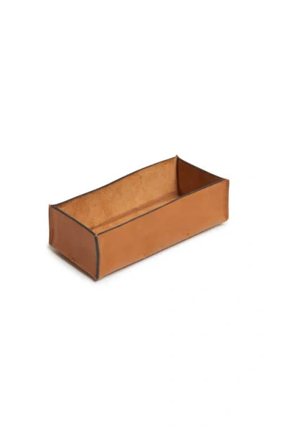 Korchmar Litton Leather Desk Tray In Brown