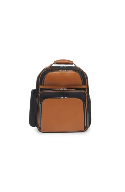 Korchmar Mason Workday Ballistic Nylon And Leather Backpack In Multi