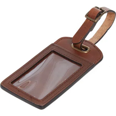 Korchmar Polo Leather Luggage Tag In Brown