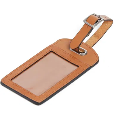 Korchmar Polo Leather Luggage Tag In Brown