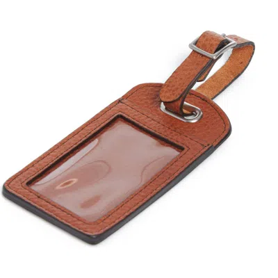 Korchmar Polo Leather Luggage Tag In Brown