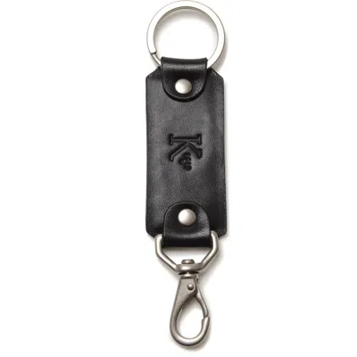 Korchmar Preston Leather Swivel Hook Key Chain In Black