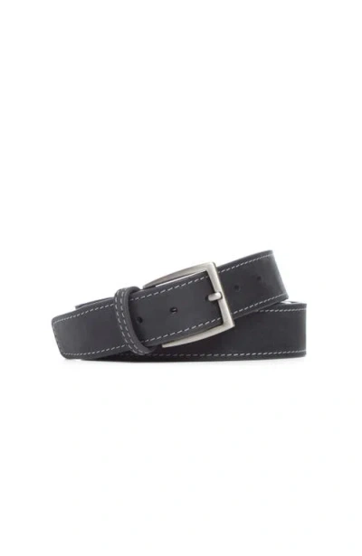 Korchmar Roman Leather Belt In Black