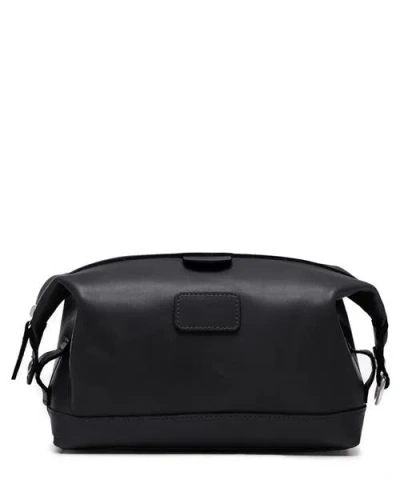 Korchmar Ryder Leather Dopp Kit In Black