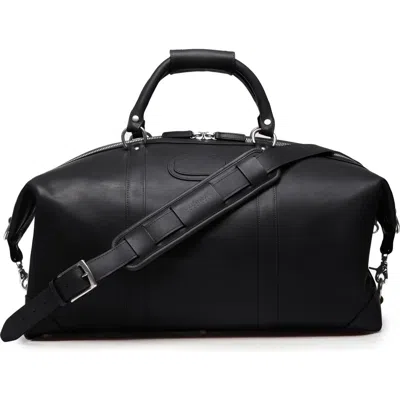 Korchmar Twain 22" Leather Weekender In Black