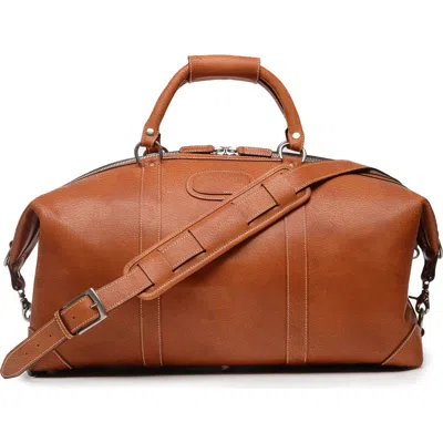 Korchmar Twain 22" Leather Weekender In Brown
